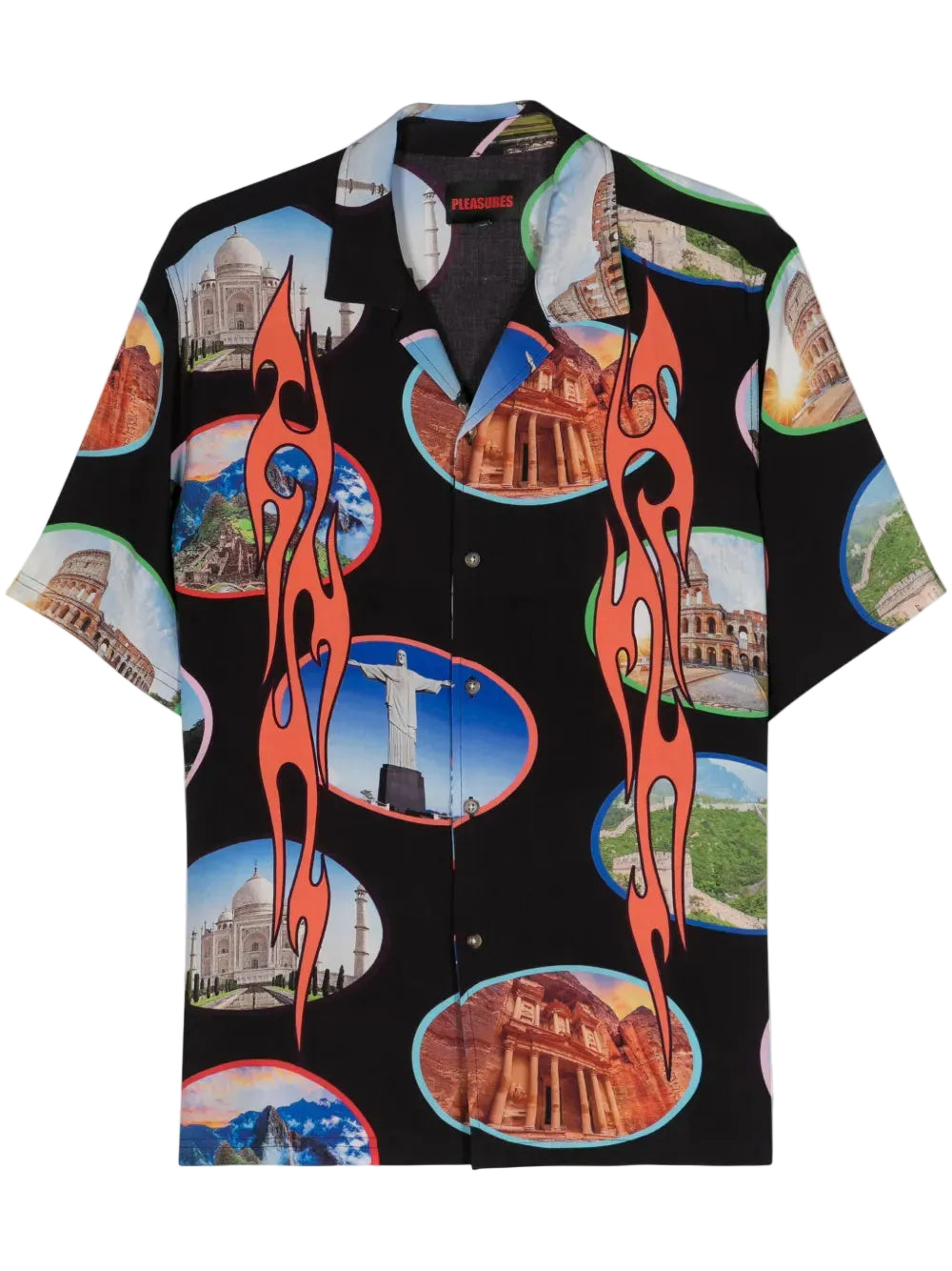 Pleasures - Seven Wonder-print Bowling Shirt